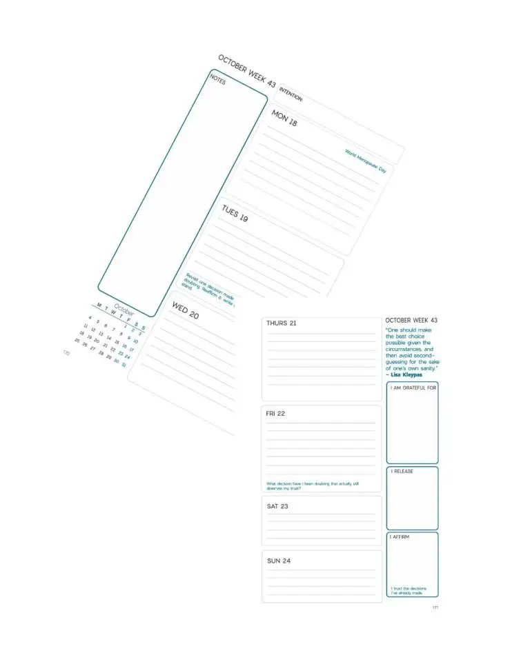Diary for 2027 with affirmations